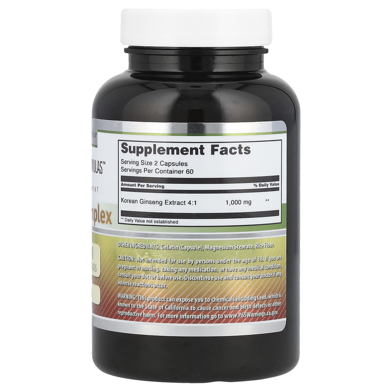 Amazing Nutrition, комплекс с женьшенем, 120 капсул (500 мг в 1 капсуле) (Товар снят с продажи) 