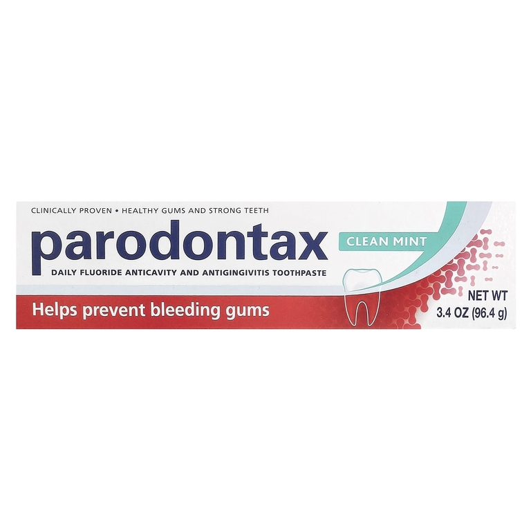 Parodontax, Ежедневная зубная паста с фтором от кариеса и десен, чистая мята, 96,4 г (3,4 унции)