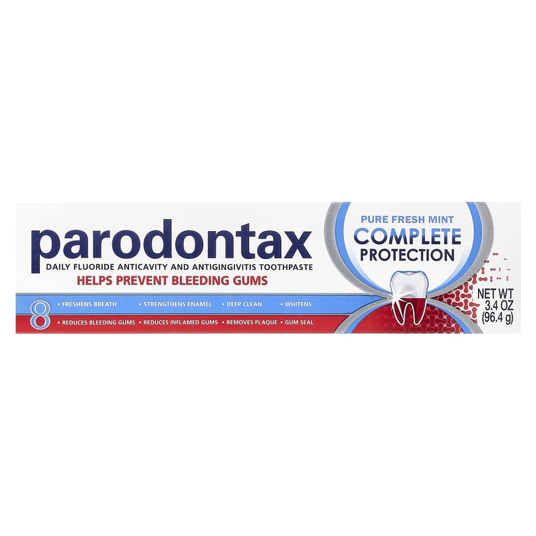 Parodontax, Ежедневная зубная паста с фтором против кариеса и десен, полная защита, чистая свежая мята, 96,4 г (3,4 унции)