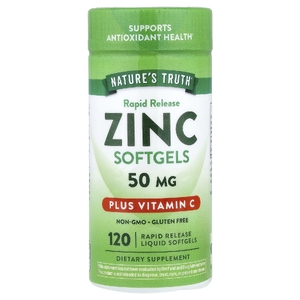 Nature's Truth, цинк с витамином C, 120 капсул с быстрым высвобождением