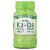 Nature's Truth, Ultra D3 и K2, 50 капсул с быстрым высвобождением