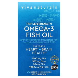 Viva Naturals, рыбий жир с омега-3, 2500 мг, 180 капсул