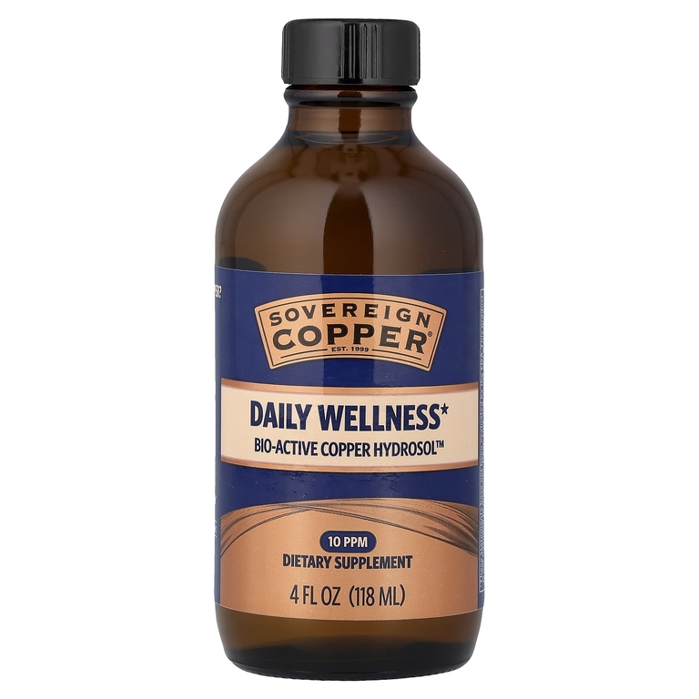 Sovereign Silver, Bio-Active Copper Hydrosol ™, 10 част. / Млн, 118 мл (4 жидк. Унции)