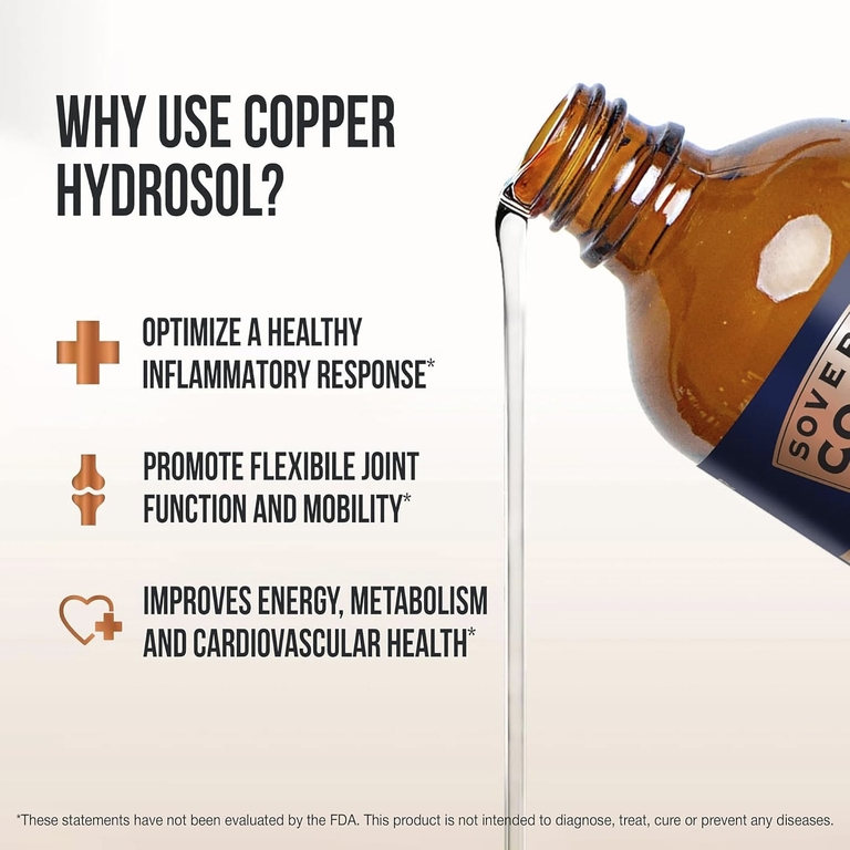 Sovereign Silver, Bio-Active Copper Hydrosol ™, 10 част. / Млн, 118 мл (4 жидк. Унции)