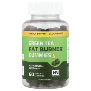 Nobi Nutrition, Жиросжигающие жевательные таблетки с зеленым чаем, 60 жевательных таблеток на основе пектина
