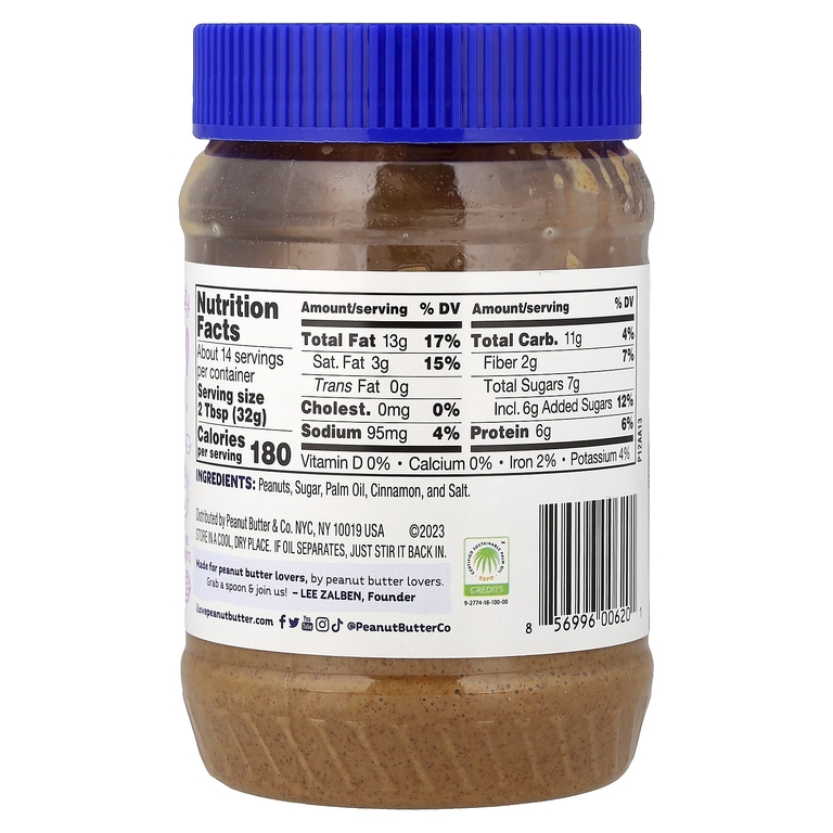 Peanut Butter & Co., спред с арахисовой пастой, Cinnamon Swirl™, 454 г (16 унций)