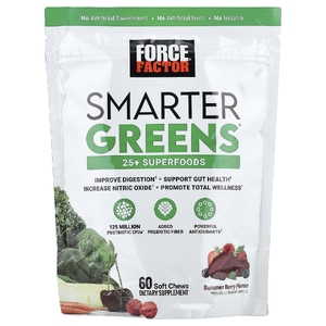 Force Factor, Smarter Greens®, летняя ягода, 60 жевательных таблеток