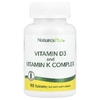 NaturesPlus, комплекс витаминов D3 и К, 90 таблеток