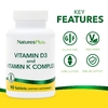NaturesPlus, комплекс витаминов D3 и К, 90 таблеток