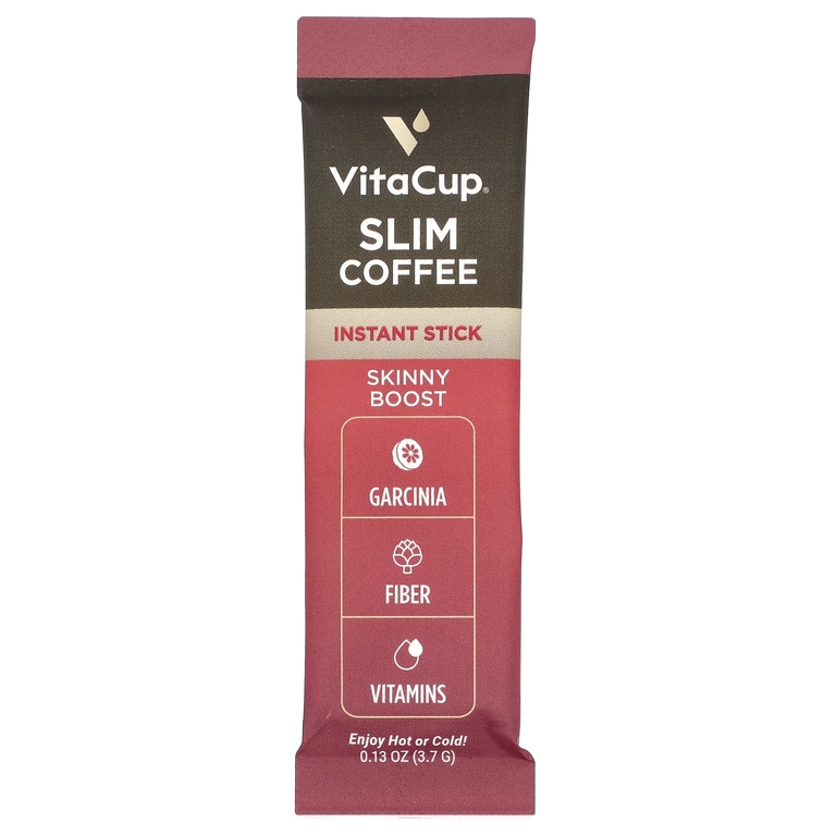 VitaCup, Slim, растворимый кофе, средняя обжарка, 24 порционных стика по 3,7 г