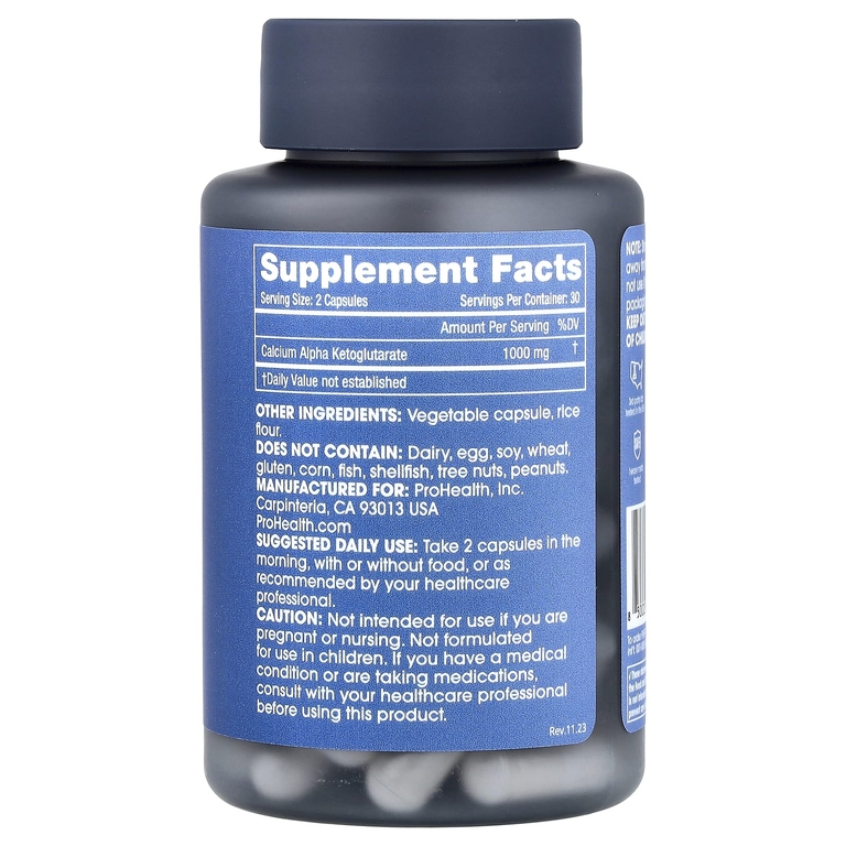 ProHealth Longevity, Calcium AKG Longevity, 60 капсул (500 мг на капсулу)