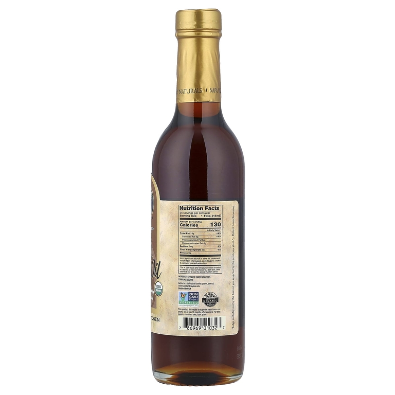 Napa Valley Naturals, Органическое обжаренное кунжутное масло, 375 мл (12,7 жидк. унц.)