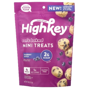 HighKey, мягкие запеченные мини-печенья, со вкусом голубики, 57 г (2 унции)