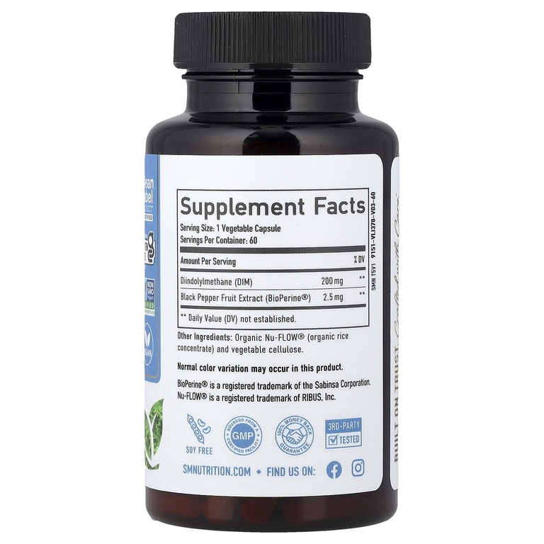 SMNutrition, DIM + BioPerine®, 60 капсул