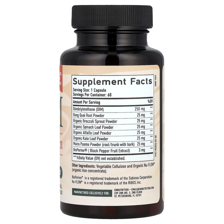 SMNutrition, DIM For Women, поддерживает гормональный баланс, Optimal Complex, 60 капсул