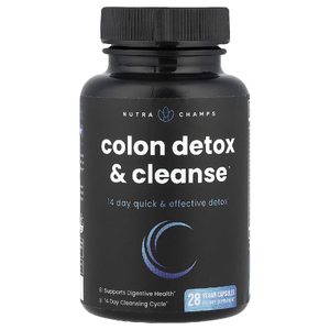 NutraChamps, Colon Detox & Cleanse, 28 веганских капсул