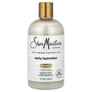SheaMoisture, 100% кокосовое масло первого отжима, шампунь для ежедневного увлажнения, для всех типов волос, 384 мл (13 жидк. Унций)