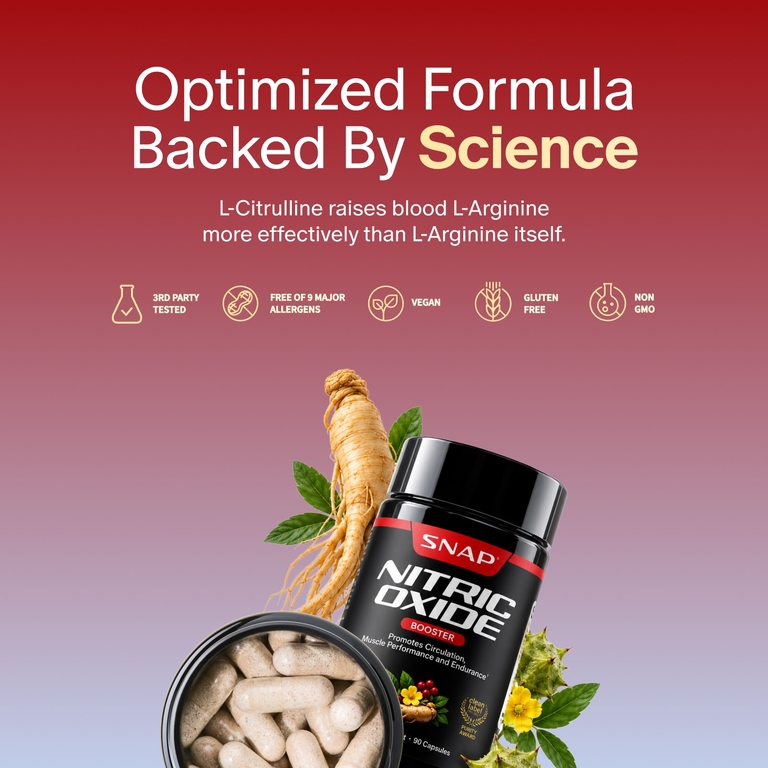 Snap Supplements, Усилитель оксида азота, 90 капсул