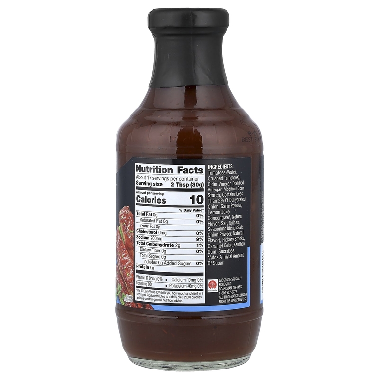 G Hughes, соус для барбекю без сахара, со вкусом гикория, 510 г (18 унций)