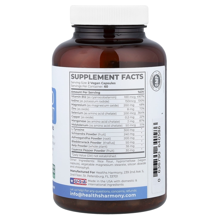 Healths Harmony, Поддержка щитовидной железы, 120 капсул (Товар снят с продажи) 