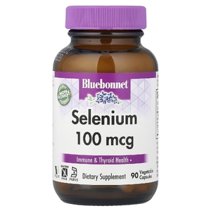 Bluebonnet Nutrition, Селен, 100 мкг, 90 растительных капсул