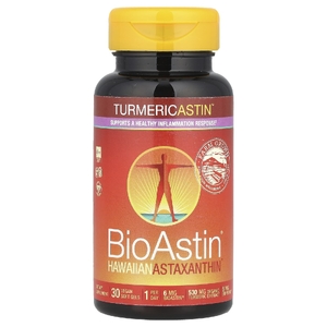 Nutrex Hawaii, Turmericastin ™, BioAstin® Hawaiian Astaxanthin®, 30 веганских мягких таблеток