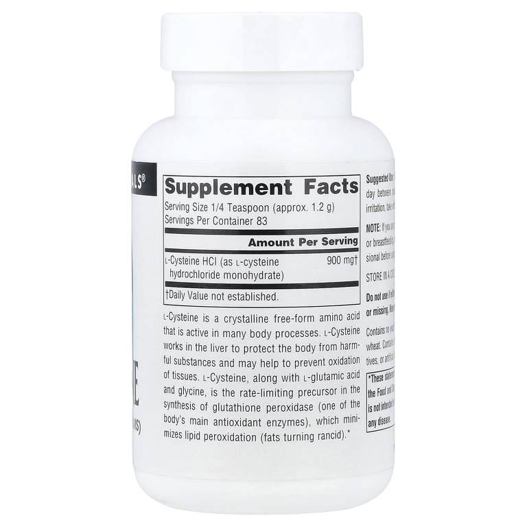 Source Naturals, L-цистеин в порошке, в свободной форме, 100 г (3,53 унции) (Товар снят с продажи) 