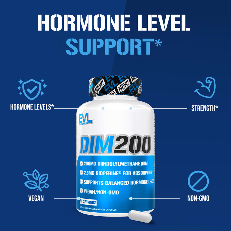 EVLution Nutrition, DIM200, 60 растительных капсул