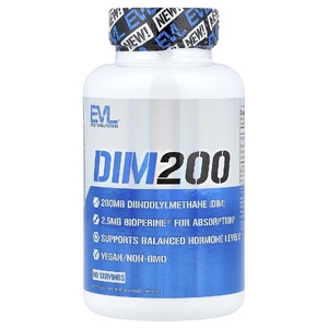 EVLution Nutrition, DIM200, 60 растительных капсул