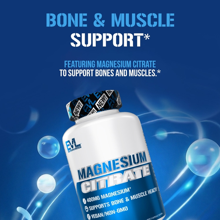 EVLution Nutrition, цитрат магния, 60 вегетарианских капсул (200 мг в 1 капсуле)