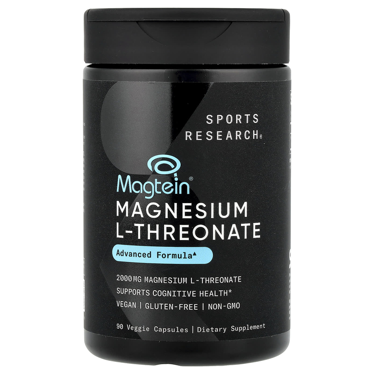 Sports Research, Magtein®, L-треонат магния, 90 растительных