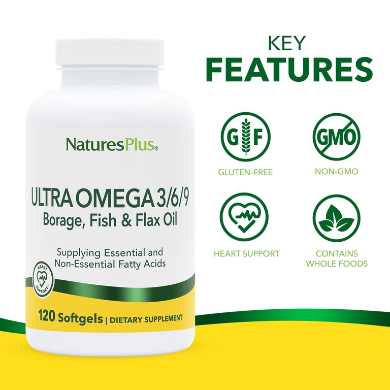 NaturesPlus, Ультра омега 3/6/9, 120 капсул
