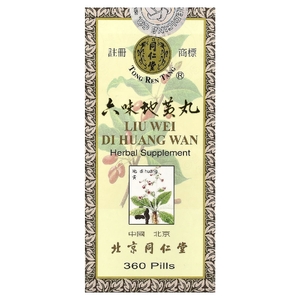 Tong Ren Tang, Liu Wei Di Huang Wan, растительная добавка, 360 таблеток