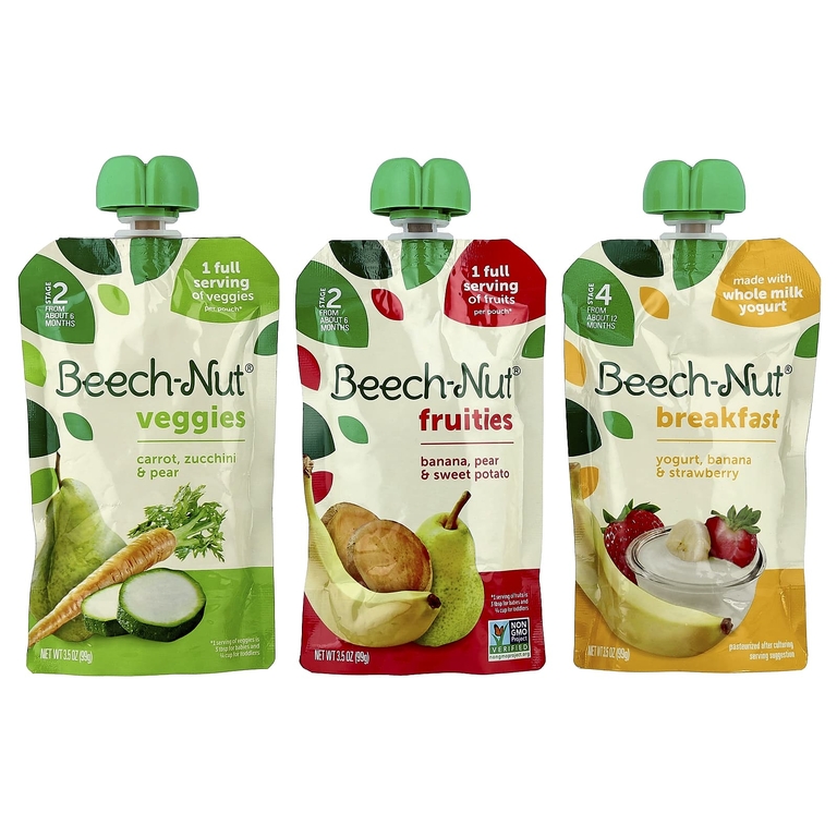 Beech-Nut, Favorite Flavors, для детей от 6 месяцев и старше, 9 пакетиков, 99 г (3,5 унции)