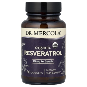 Dr. Mercola, Органический ресвератрол, 100 мг, 30 капсул (Товар снят с продажи) 