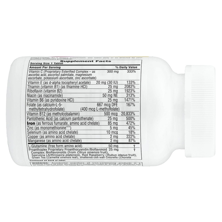 NaturesPlus, витаминно-минеральная добавка с железом, 60 таблеток медленного высвобождения