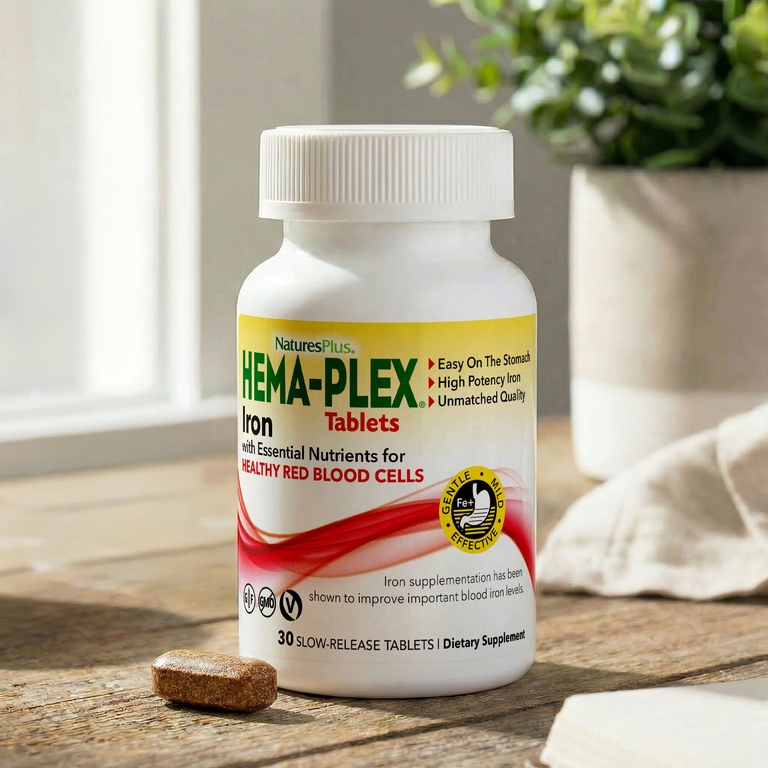 NaturesPlus, витаминно-минеральная добавка с железом, 30 таблеток медленного высвобождения