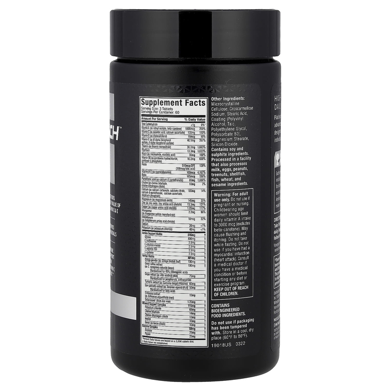 MuscleTech, Platinum Multivitamin, мультивитамины, 180 таблеток