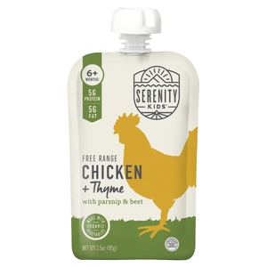 Serenity Kids, натуральная курица с чабрецом, пастернаком и свеклой, для детей от 6 месяцев, 99 г (3,5 унции) (Товар снят с продажи) 