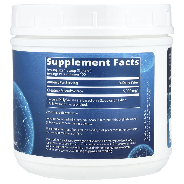 MRM Nutrition, Моногидрат креатина 500, 500 г (1,1 фунта)