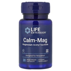 Life Extension, Calm-Mag, ацетил тауринат магния, 30 вегетарианских капсул
