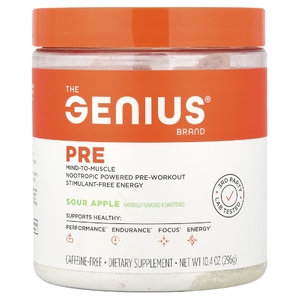 The Genius Brand, Genius Pre, кислое яблоко, 296 г (10,4 унции)