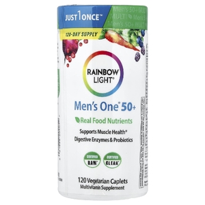 Rainbow Light, Men's One™, мультивитамины для ежедневного приёма старше 50 лет, высокая эффективность, 120 вегетарианских таблеток