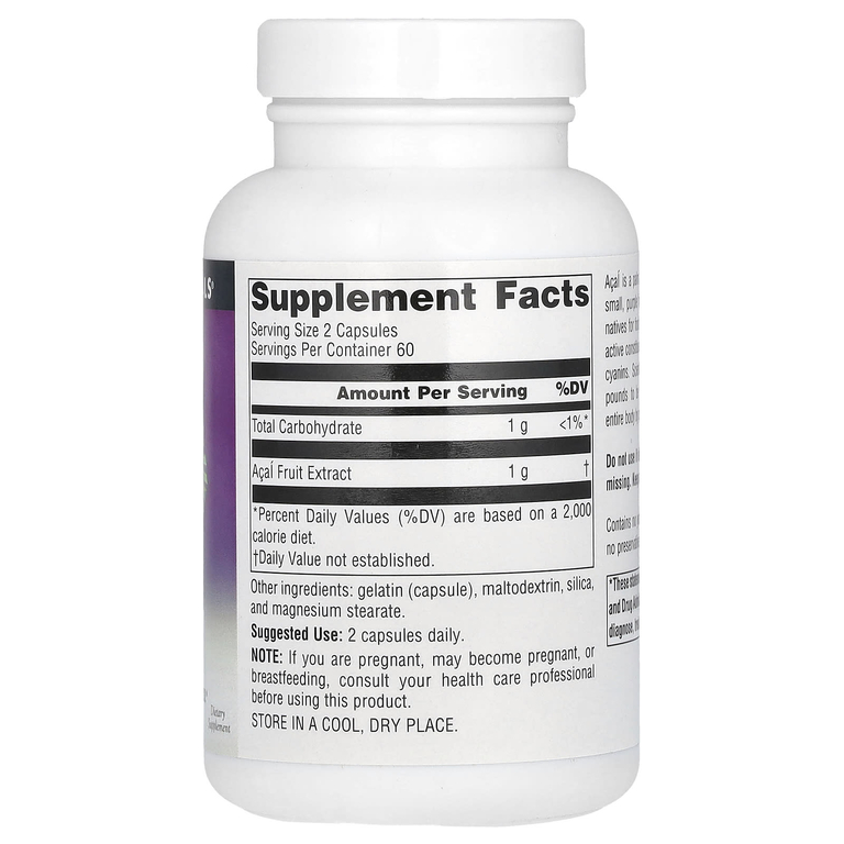 Source Naturals, экстракт асаи, 500 мг, 120 капсул
