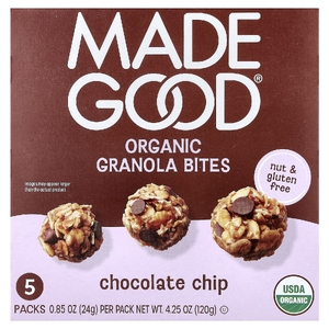 MadeGood, Granola Minis, шоколадная крошка, 5 пакетиков по 24 г (0,85 унции)