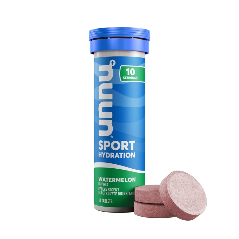 Nuun, Sport Hydration, шипучий напиток с электролитами, арбуз, 10 таблеток