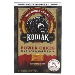 Kodiak Cakes, Power Cakes®, смесь для выпекания флапджека и вафель, овсяная с корицей, 567 г (20 унций)