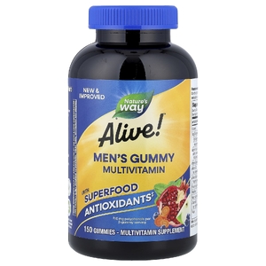 Nature's Way, Alive!®, мультивитамины для мужчин, фруктовый вкус, 150 жевательных таблеток