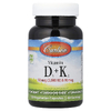 Carlson, Витамин D3 и K2, 50 мкг (2000 МЕ) и 90 мкг, 120 вегетарианских капсул