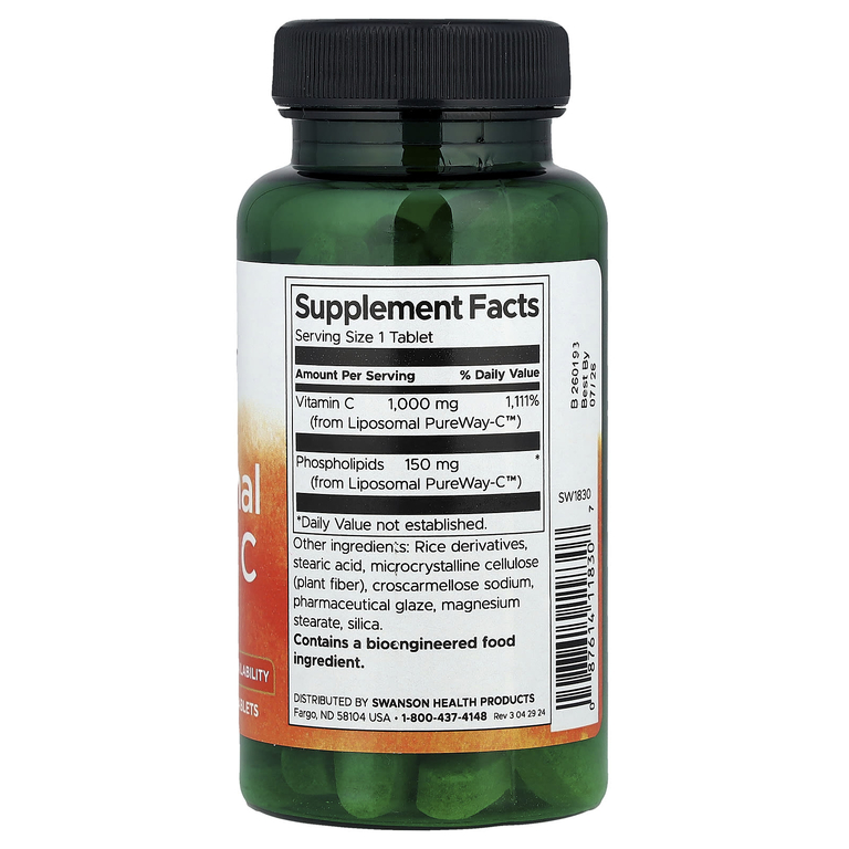 Swanson Vitamins, липосомальный витамин C, 60 таблеток